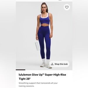 LuLuLemon High Rise Tight Leggings Size 8 - Blue
